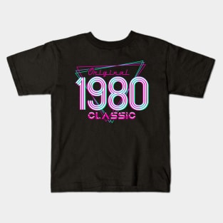 Born In 1980 Throwback Birthday Kids T-Shirt